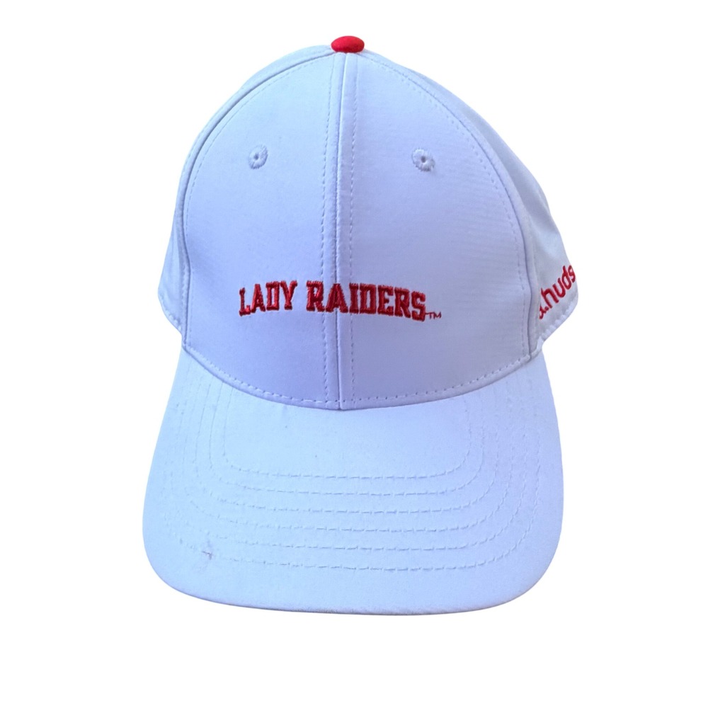 d.hudson Lady Raiders Ponytail Baseball Hat White‎ Texas Tech Red Embroidery Cap